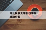 湖北民族大学科技学院录取分数