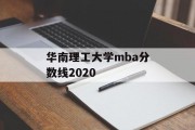 华南理工大学mba分数线2020