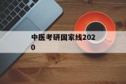 中医考研国家线2020