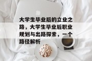 大学生毕业后的立业之路，大学生毕业后职业规划与出路探索，一个路径解析