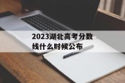 2023湖北高考分数线什么时候公布