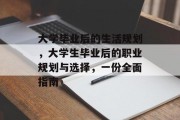 大学毕业后的生活规划，大学生毕业后的职业规划与选择，一份全面指南