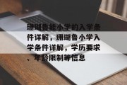 珊瑚鲁能小学的入学条件详解，珊瑚鲁小学入学条件详解，学历要求、年龄限制等信息