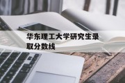 华东理工大学研究生录取分数线
