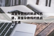 高金分数线的挑战与机遇，高金分数线的挑战与机遇