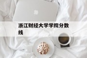 浙江财经大学学院分数线