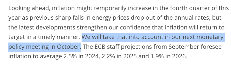 直球暗示降息!拉加德表示10月会考量“增强的控制通胀信心”