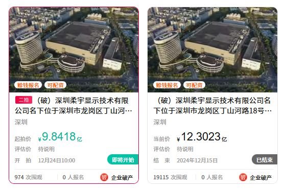 折叠屏手机鼻祖柔宇宣告破产:名下资产首拍无果 二拍降价近2.5亿元