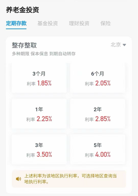 部分银行个人养老金存款利率高达4% 分析人士:为打破户热、缴费冷困局