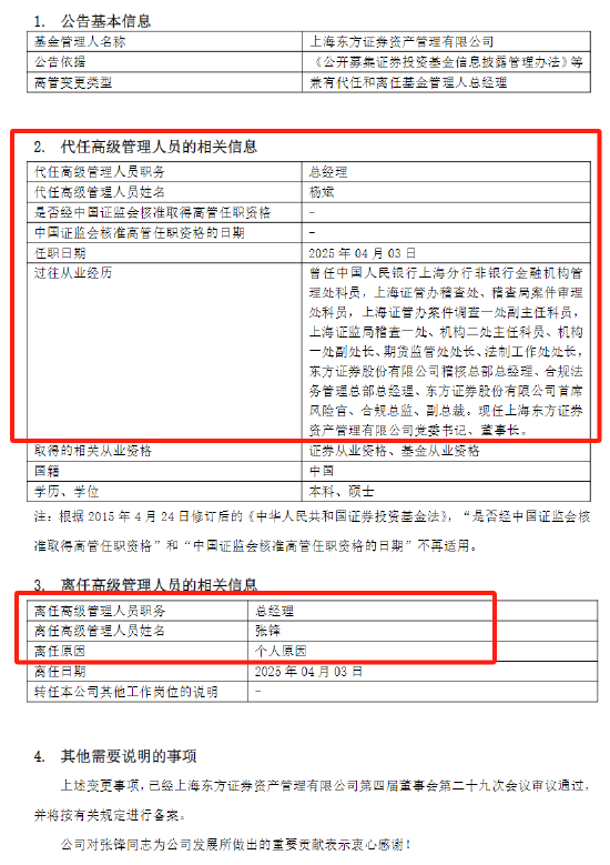 东方红资管总经理张锋，黯然离职的背后