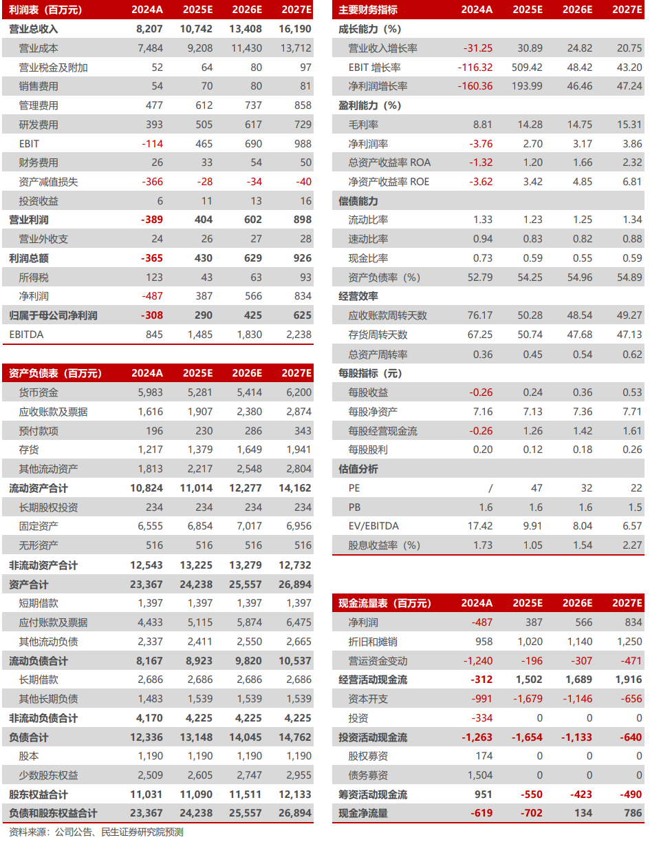 多氟多2024年年报及2025年一季报点评:业绩持续承压,六氟磷酸锂出货稳步增长【民生电新】