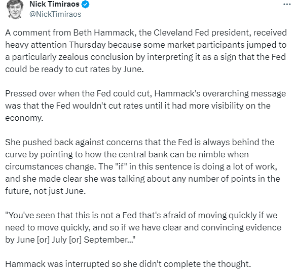 6月降息?美联储“喉舌”紧急提醒:勿过度脑补官员讲话