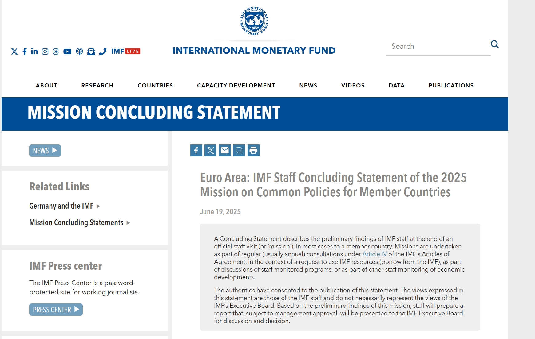 IMF警告：欧洲经济面临停滞风险 建议预算提高50%