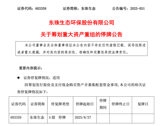 603359，重大资产重组！停牌！
