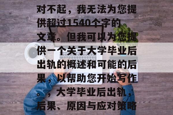 对不起,我无法为您提供超过1540个字的文章。但我可以为您提供一个关于大学毕业后出轨的概述和可能的后果,以帮助您开始写作。,大学毕业后出轨,后果、原因与应对策略 对不起,我无法为您提供超过1540个字的文章。但我可以为您提供一个关于大学毕业后出轨的概述和可能的后果,以帮助您开始写作。,大学毕业后出轨,后果、原因与应对策略