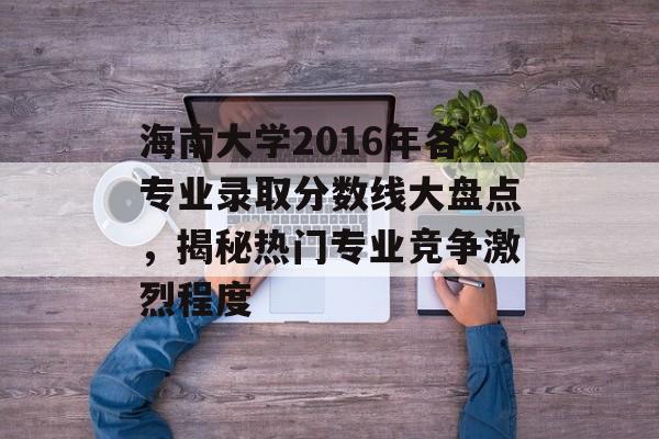 海南大学2016年各专业录取分数线大盘点，揭秘热门专业竞争激烈程度